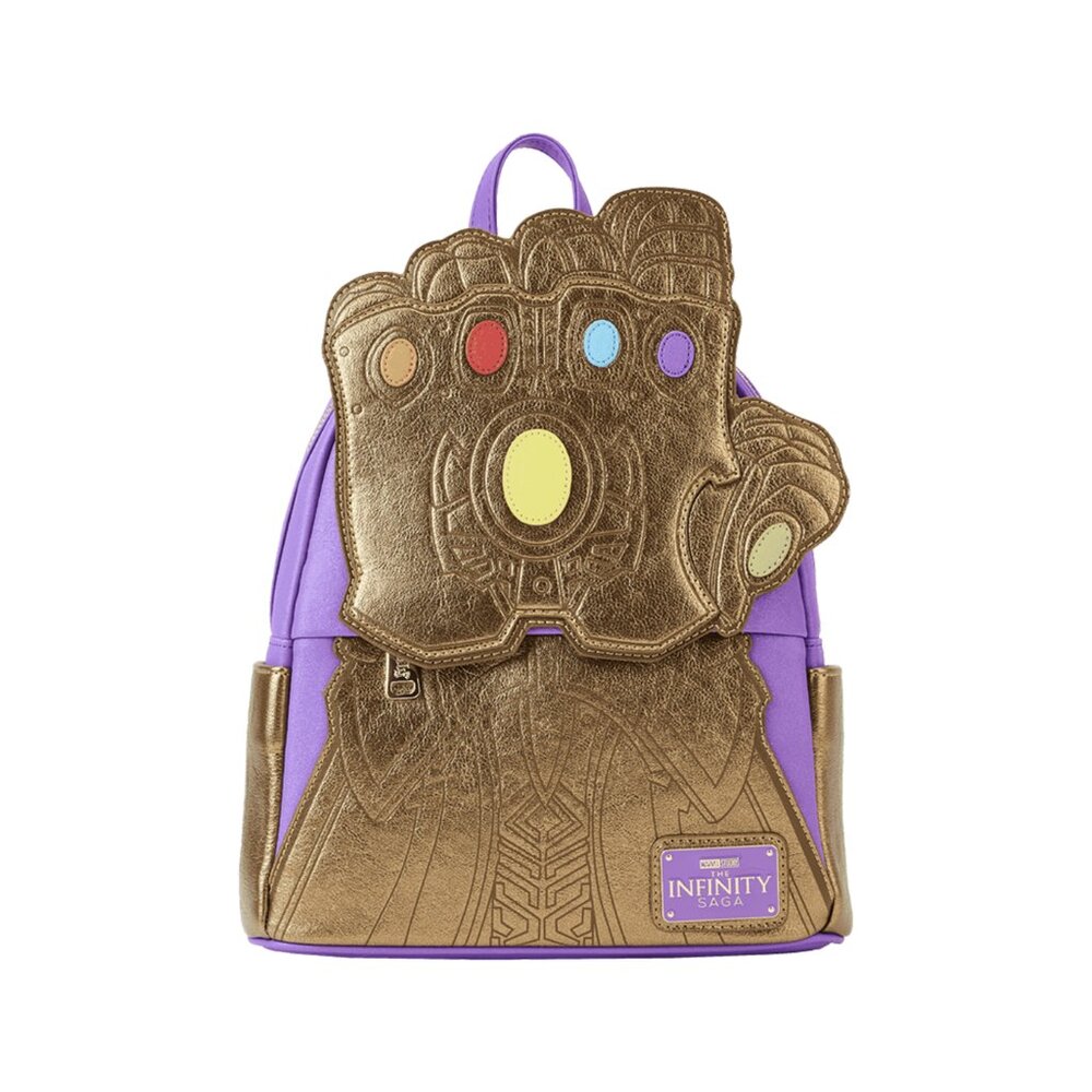 Loungefly Marvel Metallic Thanos Gauntlet Mini Backpack - NWT